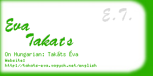 eva takats business card
